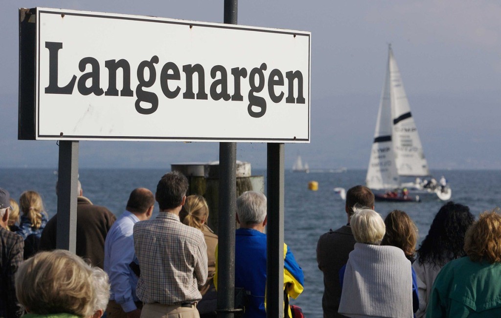 Spectators enjoying the racing in Langenargen - ISAF World Match Racing Tour - Match Race Germany &copy; Richard Walch 